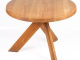 an image of a wooden table with three legs on a white background