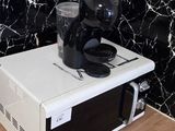 a microwave that is sitting on top of a counter