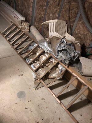 a pile of items that is sitting on the floor