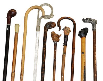 Ensemble comprenant 10 CANNES DE PROMENEUR, certaines à pomm… - Photo 1