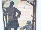 a picture of a poster with a man and a dog