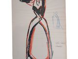 an image of a drawing of a woman in a long dress