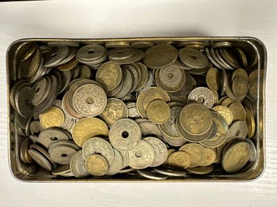 Lot MONNAIES françaises du XXème en vrac à trier, états dive…