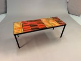 an image of a coffee table made out of tiles
