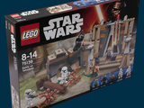 a box of lego star wars sets on a blue background
