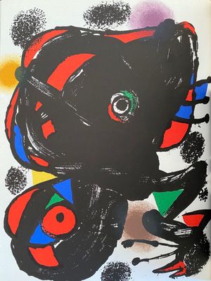 an image of a picture of a black cat with a red, blue, and green eye