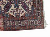 an old rug with a design on it on a white background