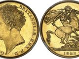 a close up of a gold coin with a woman on a horse