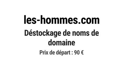 Nom de domaine les-hommes.com. Catégorie: Mode et textile.