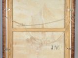 an old picture of a picture of a boat in a wooden frame