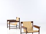 pair of lounge chairs designed by hans j wegnel for france, denmark and denmark