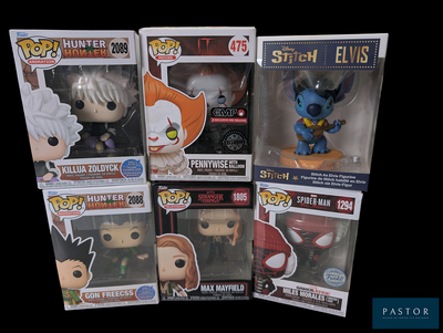 beaucoup de figurines Funko Pop dans la boîte