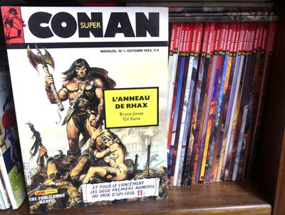 une photo d'une bande dessinée posée sur une étagère