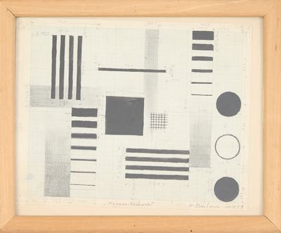 une image représentant un dessin en noir et blanc composé de carrés et de cercles