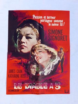 Affiche française du film « Le Darbe à 3 », avec James Caan, Katharine Ross et Katharine Ross