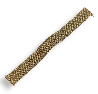 BRACELET de MONTRE en or jaune 750 mil maille souple, boucle déployant - Photo 1