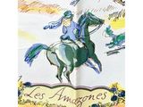 a drawing of a man riding a horse on the cover of a book