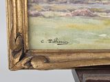 an image of a painting of a landscape with mountains in the background