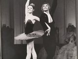 black and white photograph of two ballerinas in tutu and tutu skirt