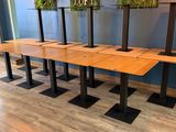four tables that are sitting on top of each other