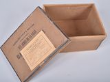a box with a label on it that is open