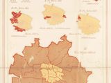 une vieille carte de Londres indiquant l'emplacement des arrondissements