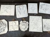 a tray that has a lot of different molds on it
