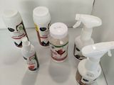many different types of cleaning products sitting on a counter