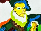 une image représentant un tableau d'un homme portant un chapeau et une veste