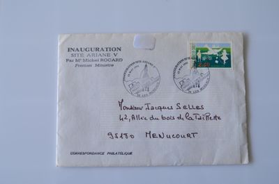 Lettre de Michel Rocard (Premier Ministre) pour l'inaugurati…