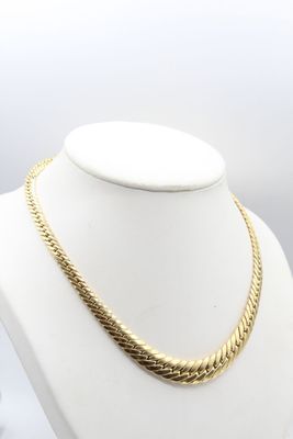 Collier maille serpent or jaune 750°°° poirds 30. - Photo 1