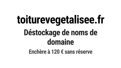 Nom de domaine toiturevegetalisee.