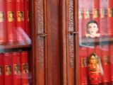 many books on the shelves in the library