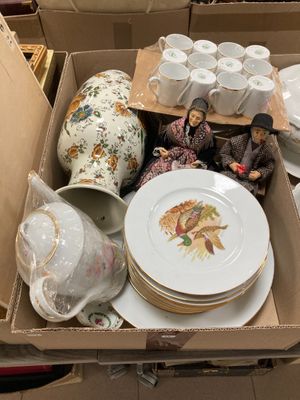 a box with a lot of different items in it
