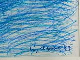 a picture of a child ' s drawing of a boat on the water
