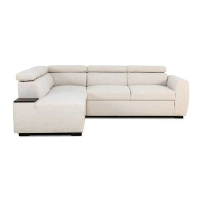 Canape Convertible D'Angle Simili PU Blanc Méridienne Reversible