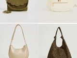 quatre modèles différents de porte-monnaie et de sacs à main sur fond blanc
