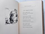 an open book with a picture of a woman and a dog