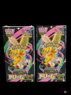 two packs of pokemon trading cards are shown on a black background