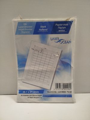 emballage pour un bloc-notes « Ocean Label » sur fond blanc