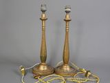 paire de chandeliers anciens en laiton