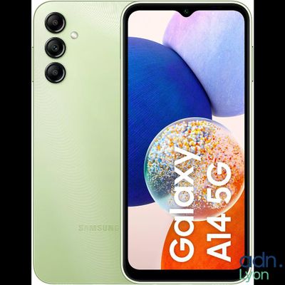a close up of a green samsung galaxy s20 lite phone