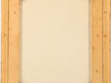 a painting of a wooden frame with a white background