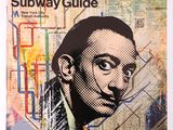 the new york subway guide is displayed in a white frame