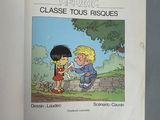 a book with a picture of a boy and a girl talking to each other