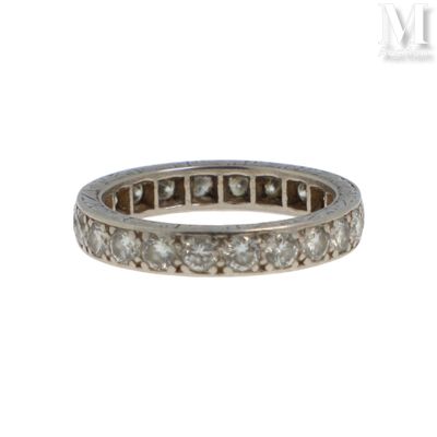 Alliance américaine Alliance américaine en platine (950°/°°)… - Photo 1