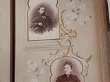an old book that has pictures of people on it