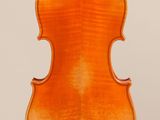 an old violin with a wooden back and a long neck