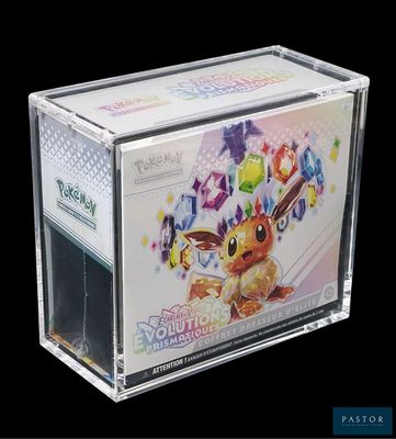 a clear box with a picture of a pikachu