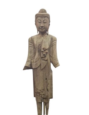 ASIE DU SUD EST, XXe Bouddha debout en robe monastique - Photo 1